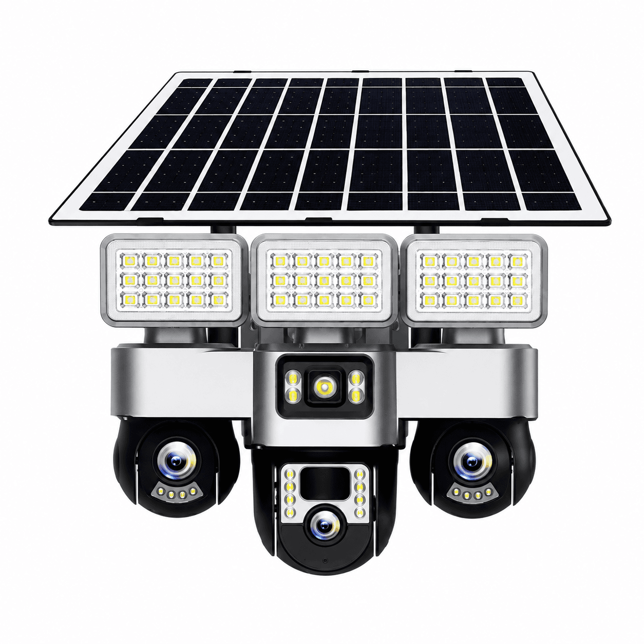 Solar Powered Triple Lens & Floodlight Camera amera